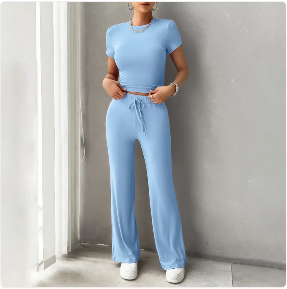Urban Casual Round Neck Fashion Set