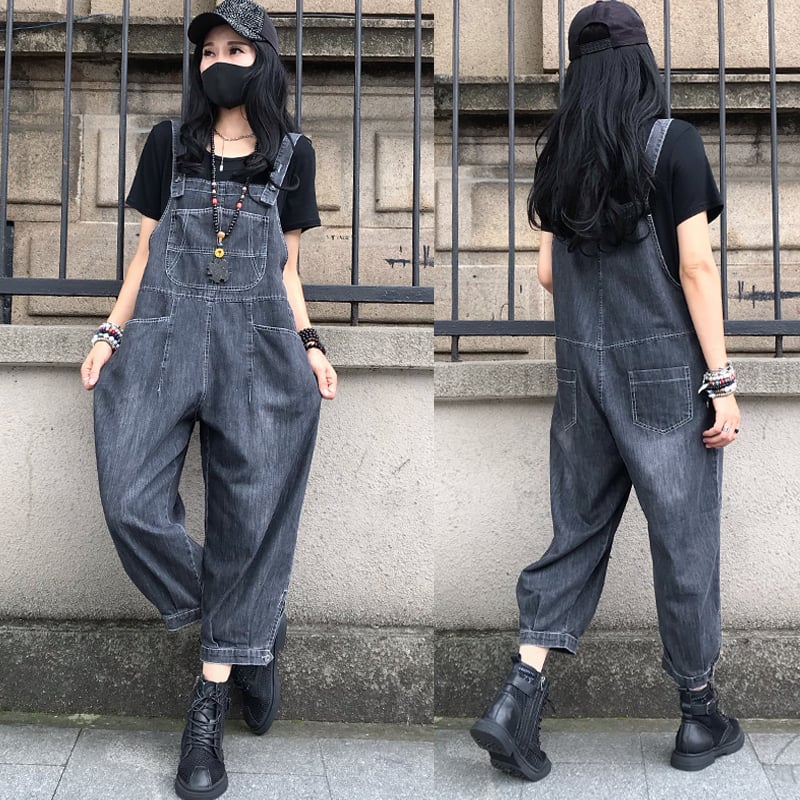Plus Size Loose Cropped Jumpsuit