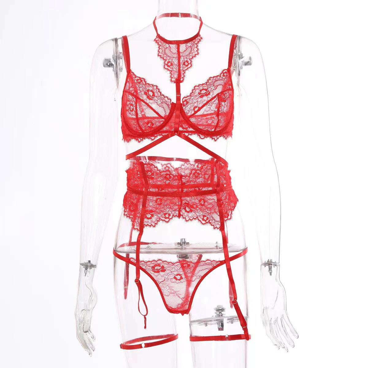 Women's Halter Garter Lingerie Set